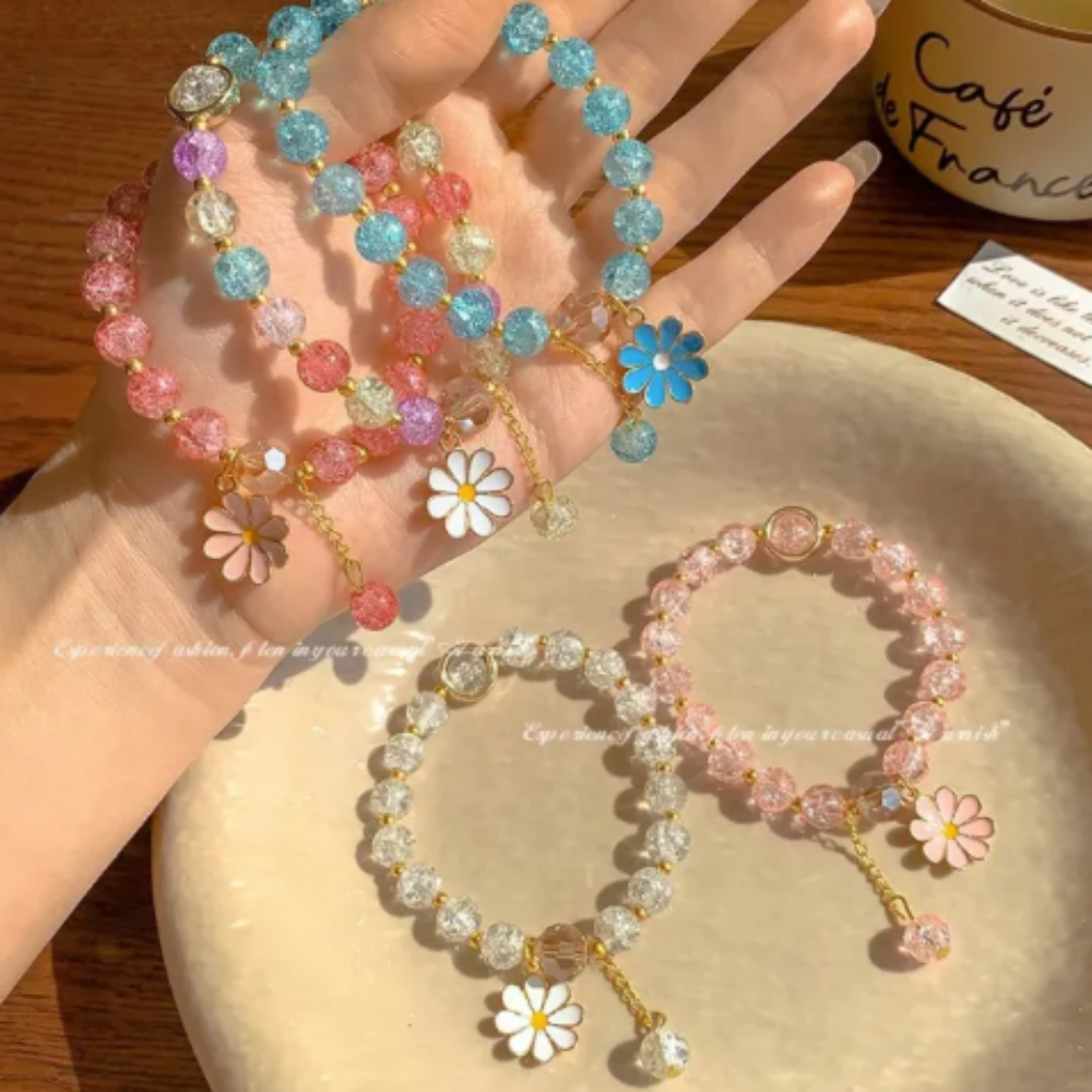 Crystal Beads Bracelet - Glass Crystal Stretch Bracelet